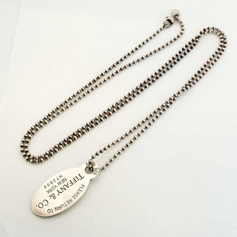 【6jfb0086】ティファニー ネックレス リターントゥオーバル シルバー925【中古】メンズ レディース ユニセックス