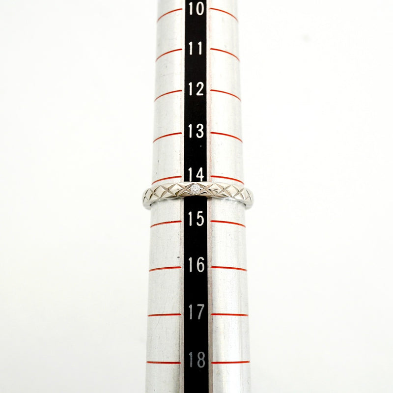 【6jfb0096】シャネル リング ココクラッシュ 1PD Pt950 プラチナ ダイヤモンド ＃55【中古】レディース
