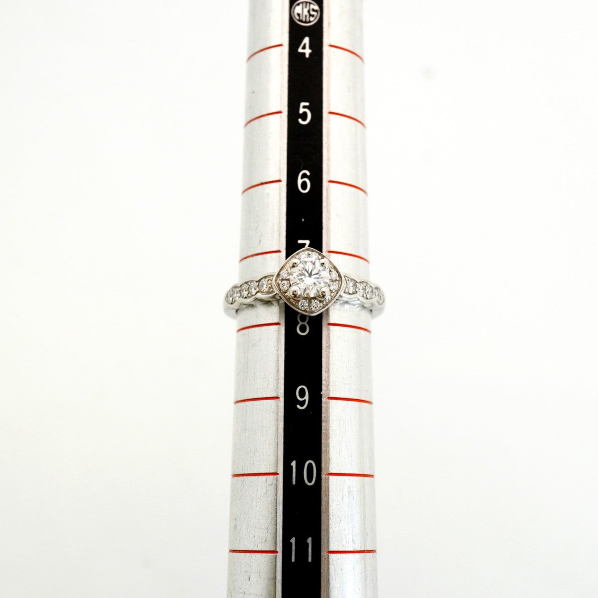 【6jfb0097】シャネル リング ココクラッシュ/エンゲージメント Pt950 プラチナ ダイヤモンド ＃48【中古】レディース