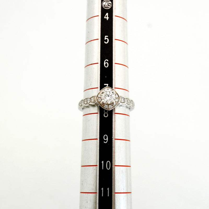【6jfb0097】シャネル リング ココクラッシュ/エンゲージメント Pt950 プラチナ ダイヤモンド ＃48【中古】レディース