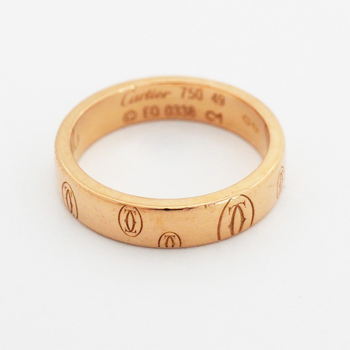 【6jfb0098】カルティエ リング ハッピーバースデー K18PG ピンクゴールド ＃49【中古】レディース