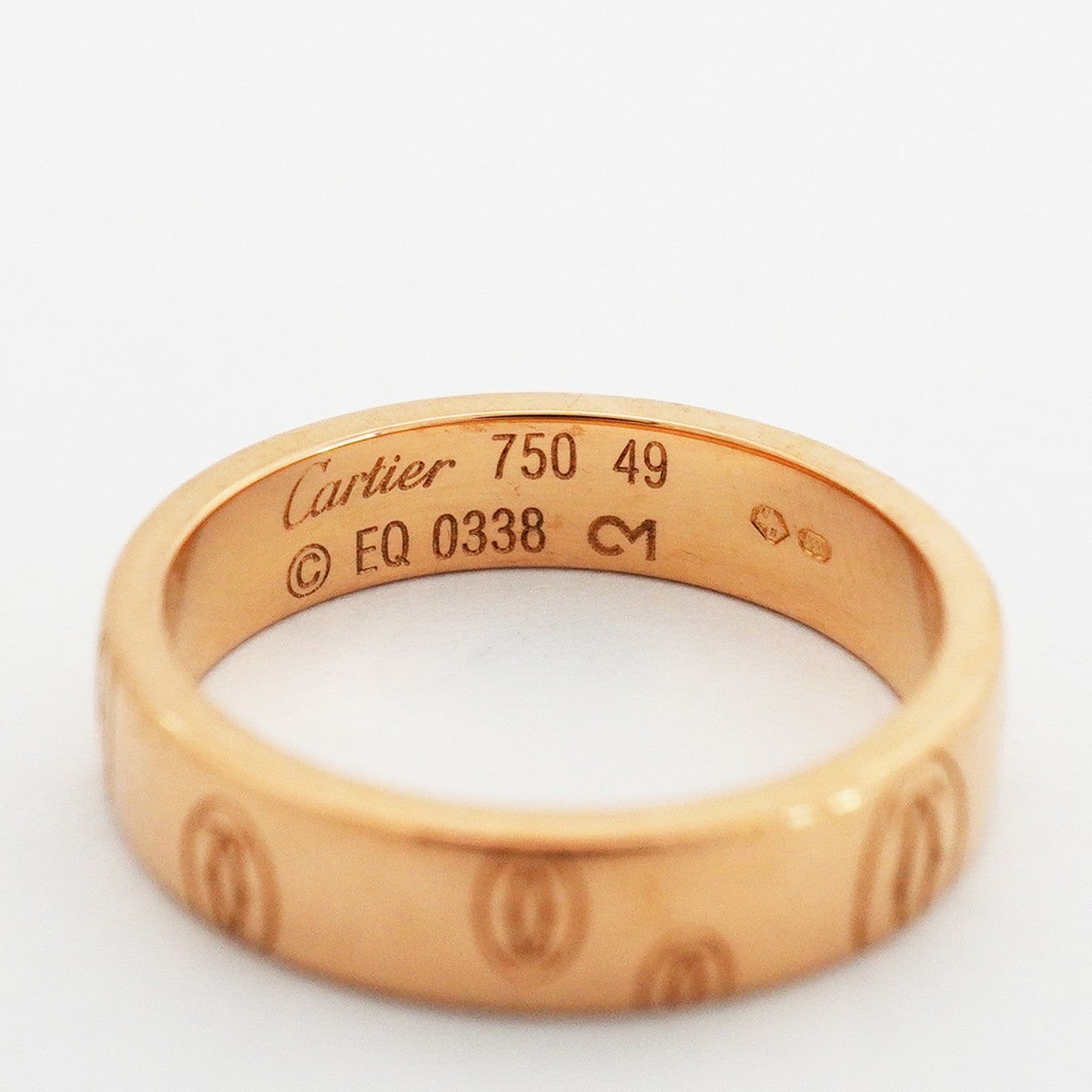 【6jfb0098】カルティエ リング ハッピーバースデー K18PG ピンクゴールド ＃49【中古】レディース