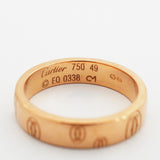【6jfb0098】カルティエ リング ハッピーバースデー K18PG ピンクゴールド ＃49【中古】レディース