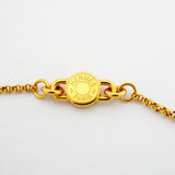 【6jfb0099】エルメス ネックレス シャルニエールGM GPメッキ レザー ゴールド グレー【中古】メンズ レディース ユニセックス
