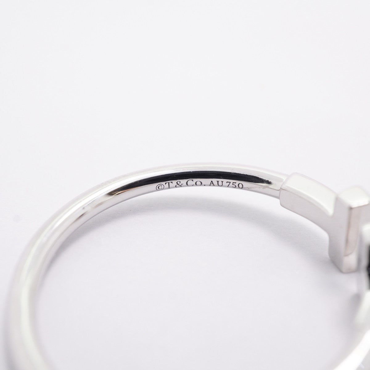 【6jfb0104】ティファニー リング Tワイヤー K18WG ホワイトゴールド 20号【中古】メンズ