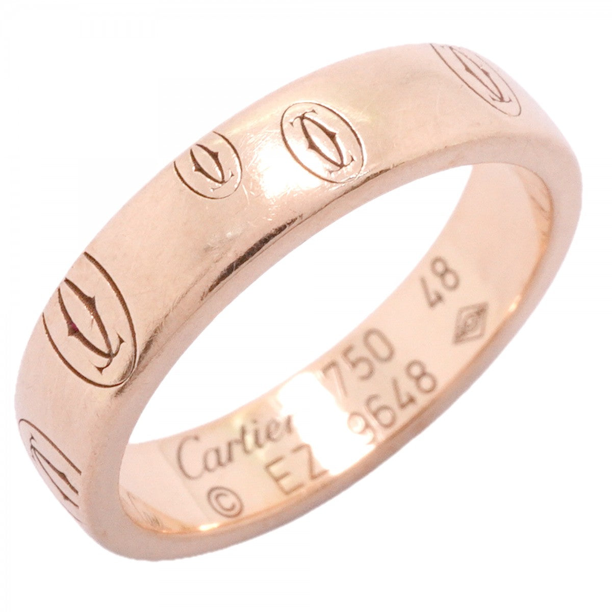 【6jfb0105】カルティエ リング ハッピーバースデー K18PG ピンクゴールド ＃48【中古】レディース