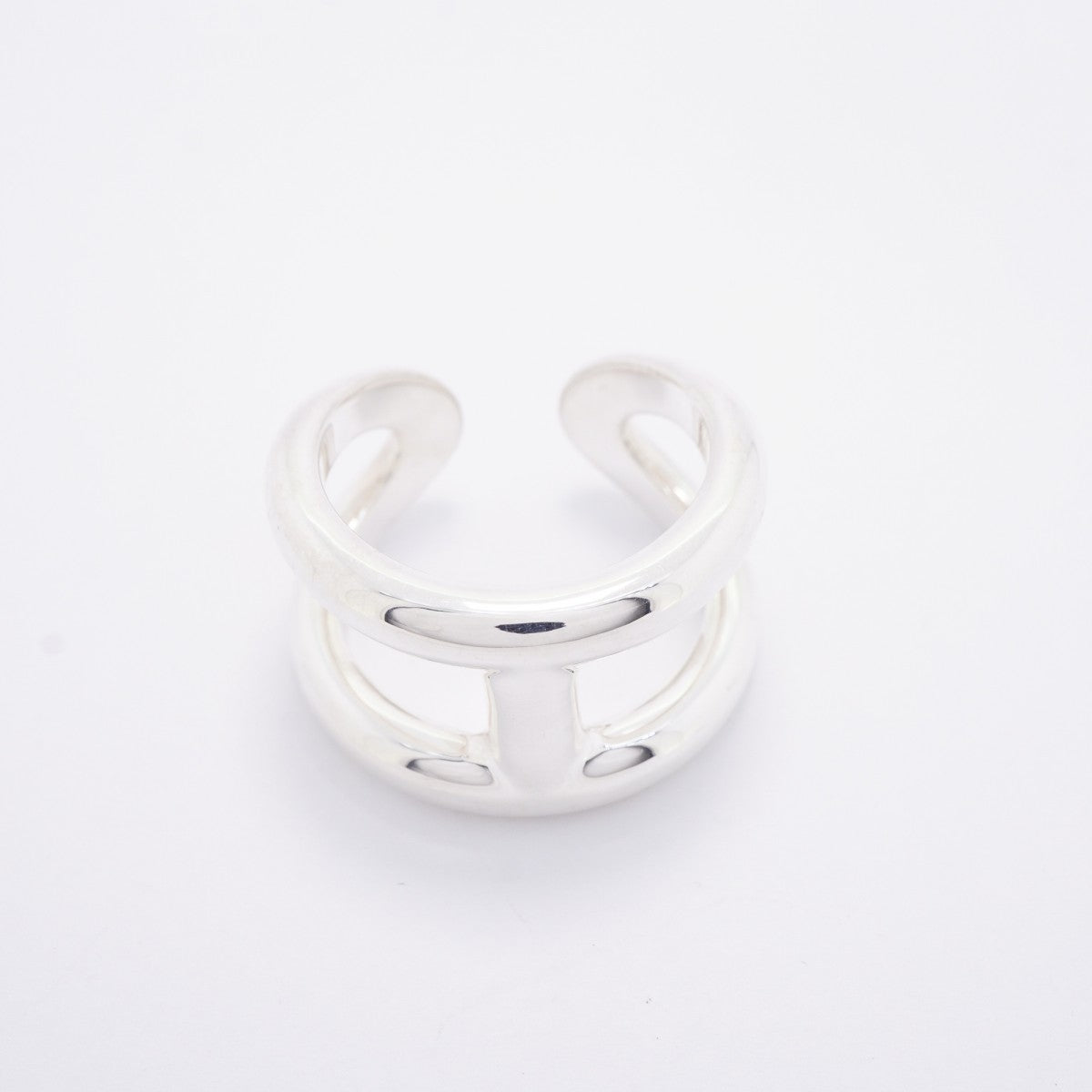 【6jfb0106】エルメス リング オスモズGM シルバー925 ＃65【中古】メンズ