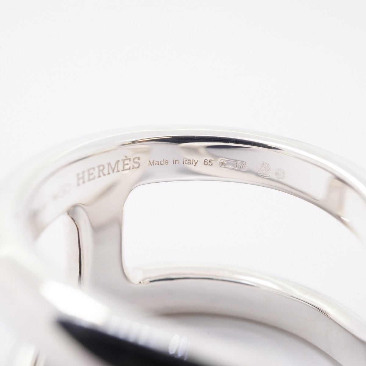 【6jfb0106】エルメス リング オスモズGM シルバー925 ＃65【中古】メンズ
