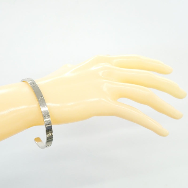 【6jfb0111】カルティエ バングル ラブブレス/オープン K18WG ホワイトゴールド【中古】メンズ