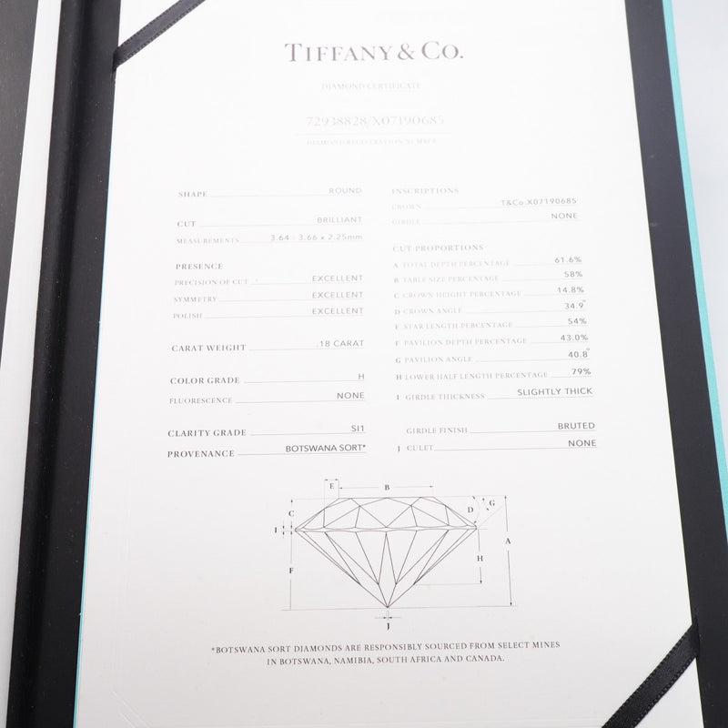 【6jfb0113】ティファニー リング ハーモニー Pt950 プラチナ ダイヤモンド 0.18ct 6.5号【中古】レディース