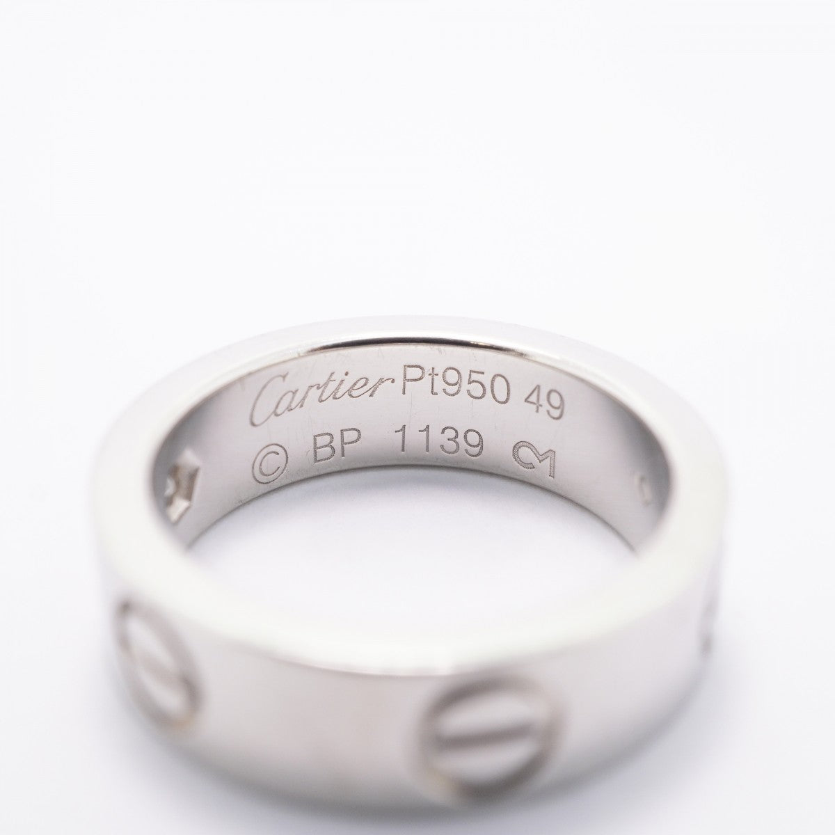 【6jfb0115】カルティエ リング ラブ 1PD Pt950 プラチナ ダイヤモンド ＃49【中古】レディース