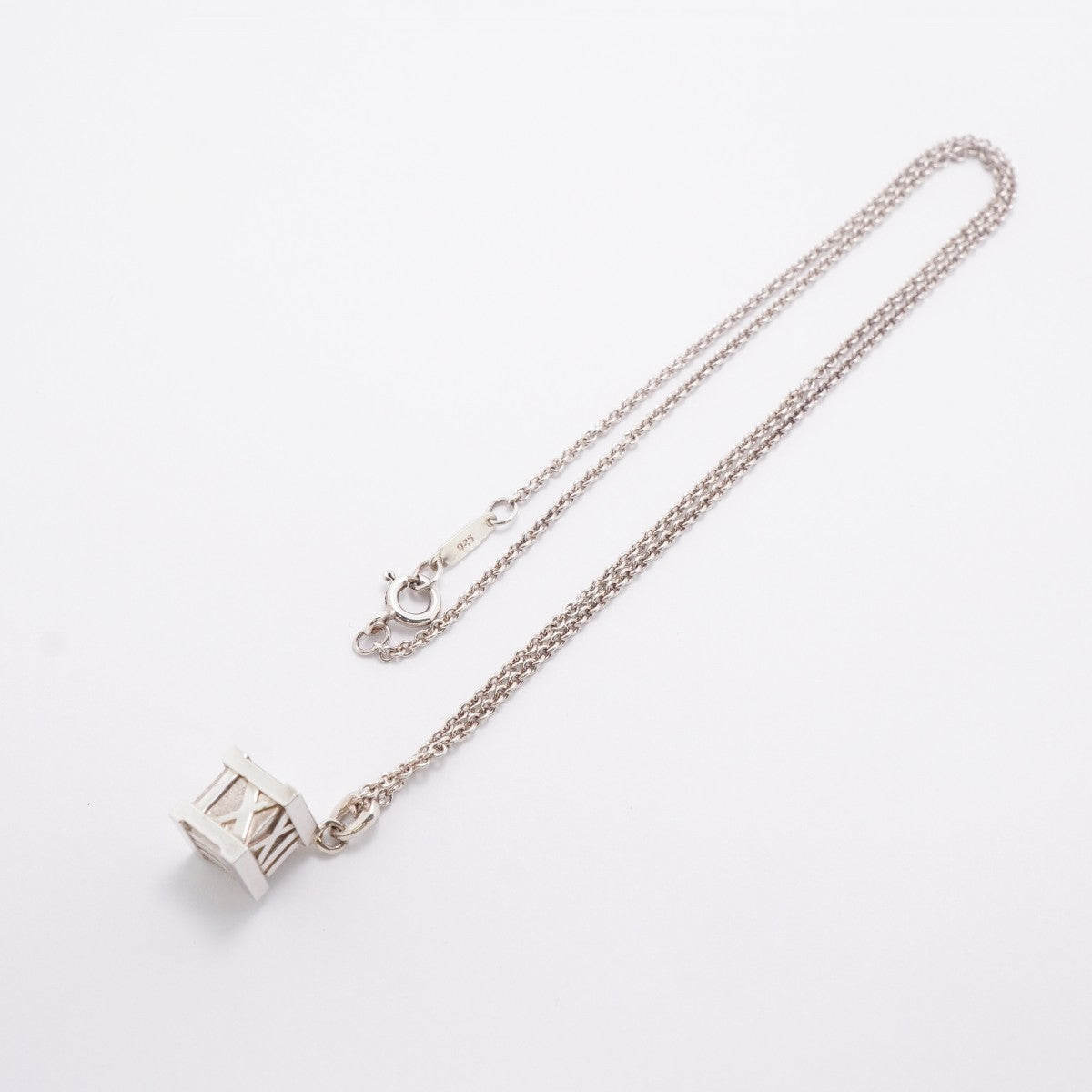 【6jfb0118-k】ティファニー ネックレス アトラスキューブ シルバー925【中古】レディース