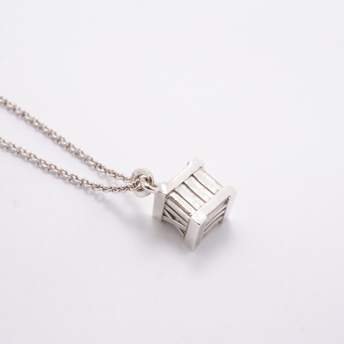 【6jfb0118-k】ティファニー ネックレス アトラスキューブ シルバー925【中古】レディース