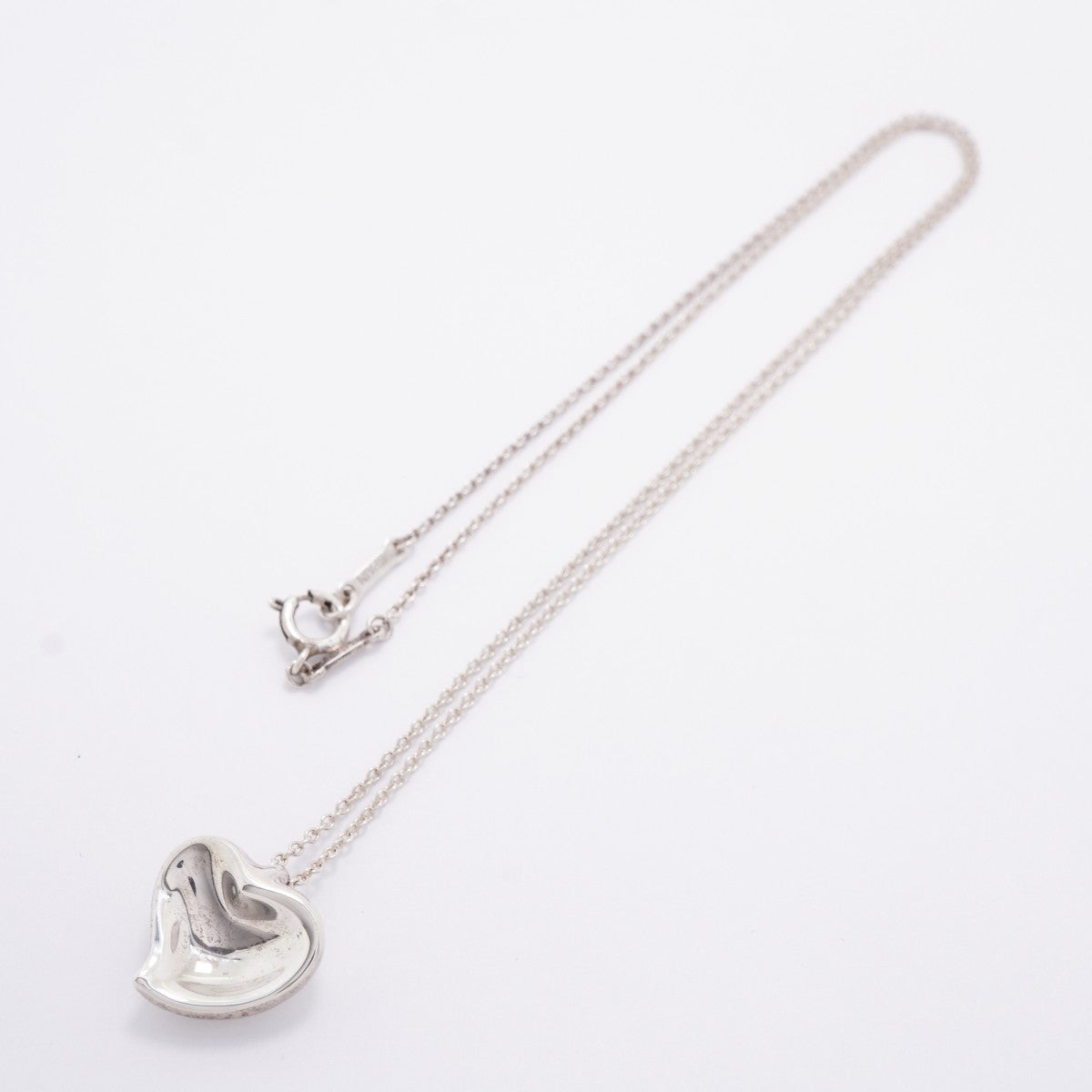【6jfb0120-k】ティファニー ネックレス フルハート シルバー925【中古】レディース