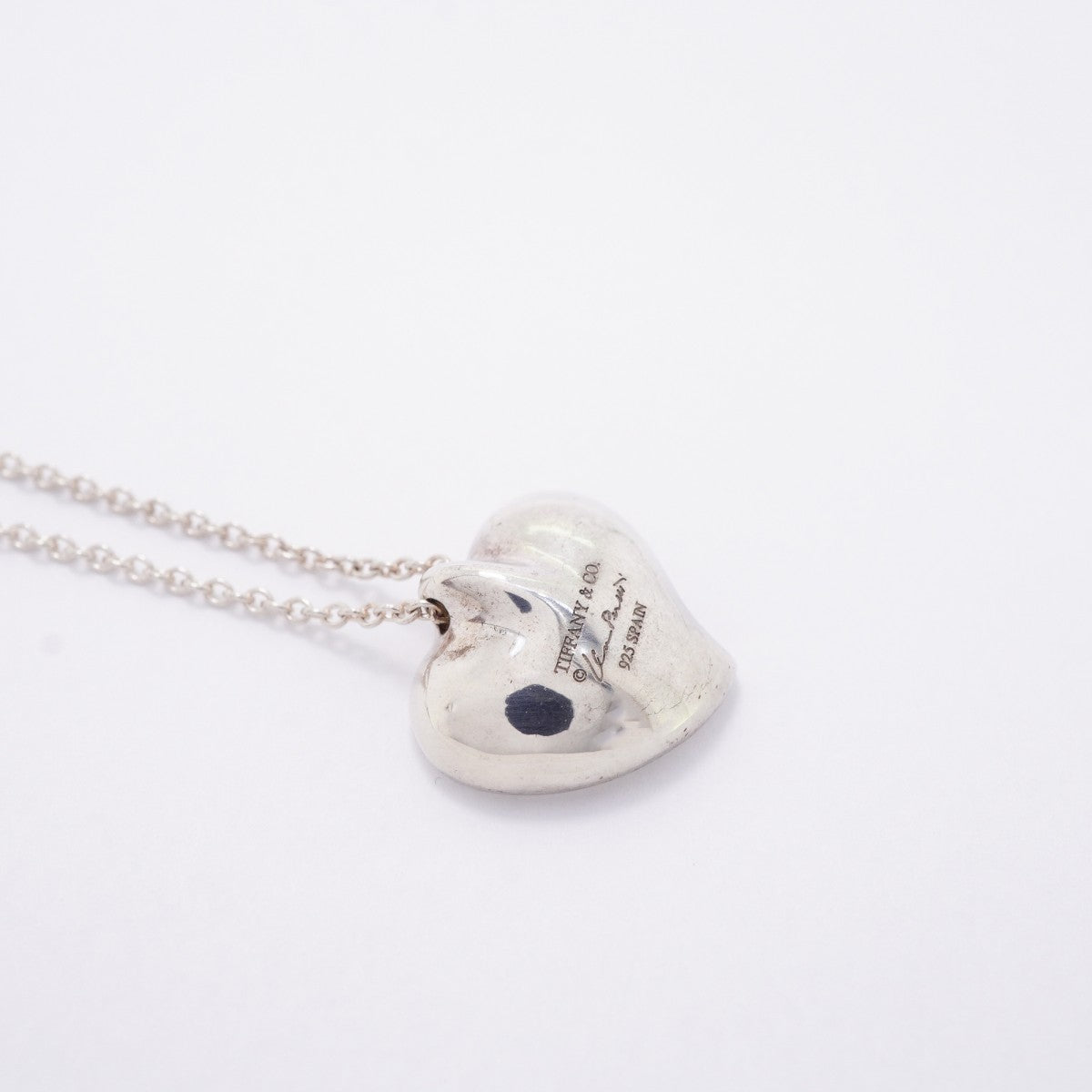 【6jfb0120-k】ティファニー ネックレス フルハート シルバー925【中古】レディース
