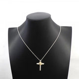 【6jfb0123-k】ティファニー ネックレス シグネチャークロス K18YG イエローゴールド シルバー925【中古】レディース