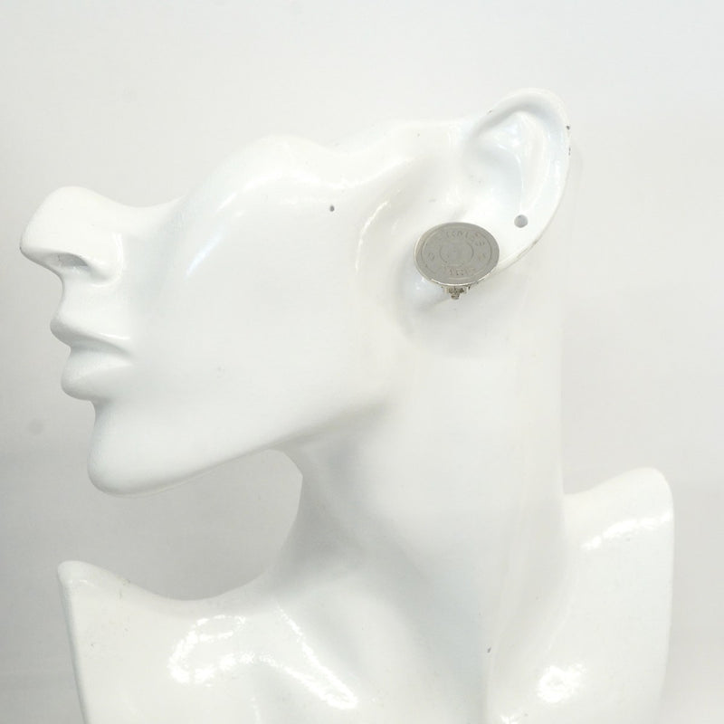 【6jfb0126-k】エルメス イヤリング セリエ メタル シルバー【中古】レディース
