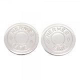 【6jfb0126-k】エルメス イヤリング セリエ メタル シルバー【中古】レディース