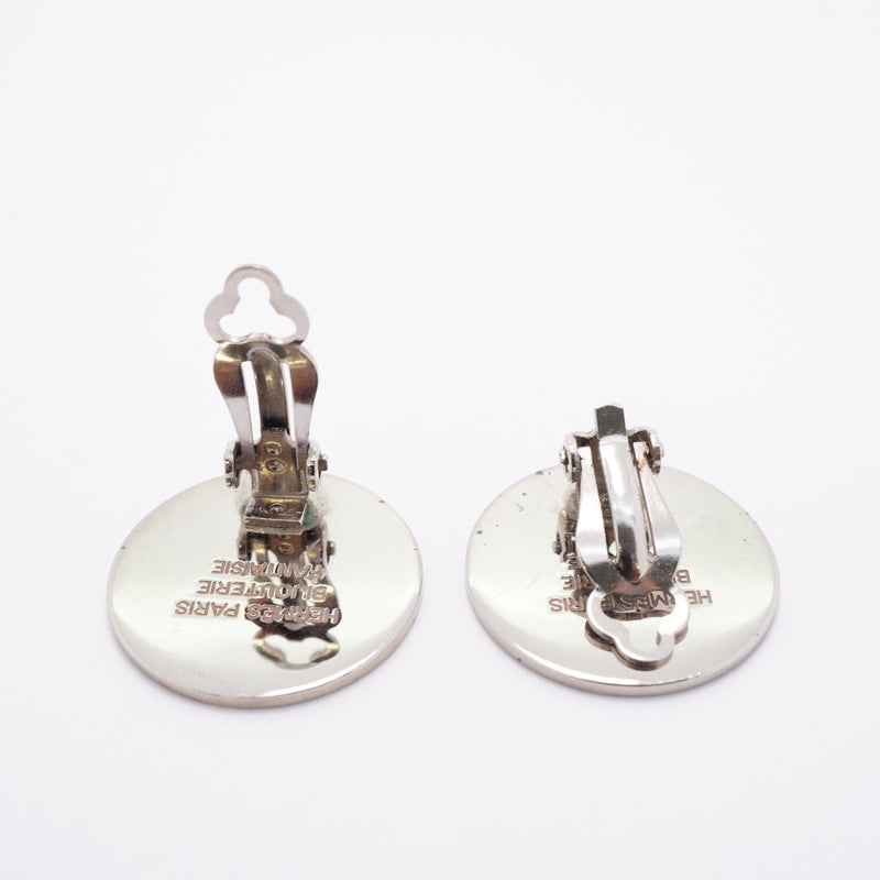 【6jfb0126-k】エルメス イヤリング セリエ メタル シルバー【中古】レディース