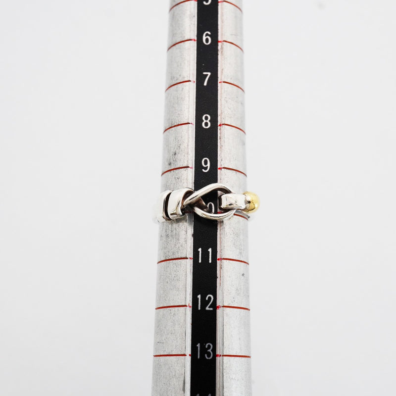 【6jfb0163-k】ティファニー リング フック&アイ K18YG イエローゴールド シルバー925 9.5号【中古】レディース