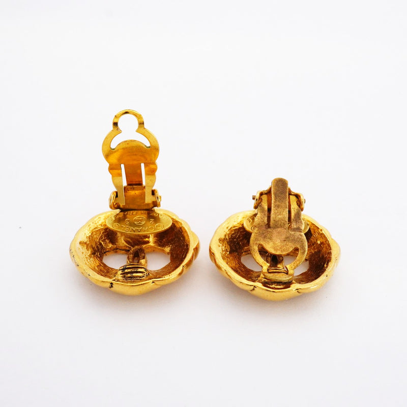 【6jfb0166-k】シャネル イヤリング ヴィンテージ ココマーク GPメッキ ゴールド【中古】レディース