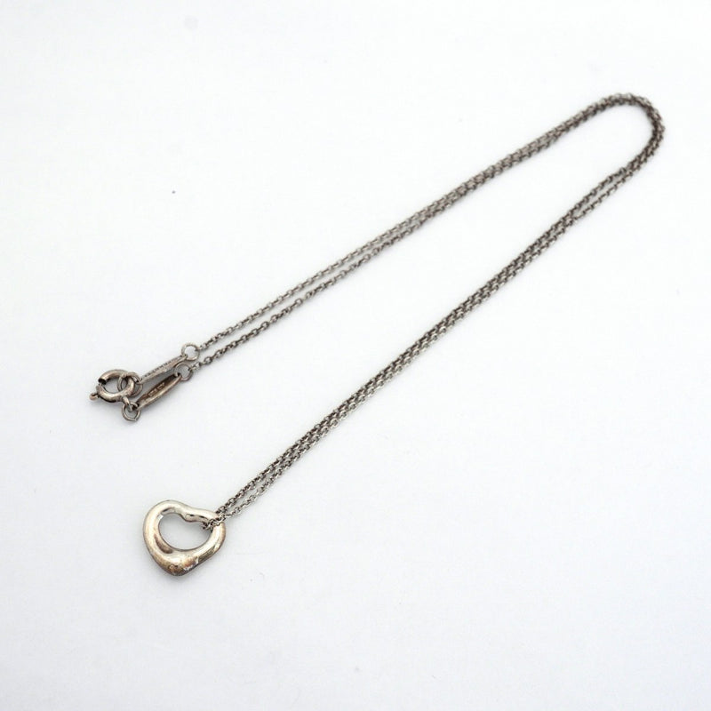 【6jfb0168-k】ティファニー ネックレス オープンハート シルバー925【中古】レディース