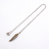 【6jfb0169-k】ティファニー ネックレス フェザー K18YG イエローゴールド シルバー925【中古】メンズ レディース ユニセックス