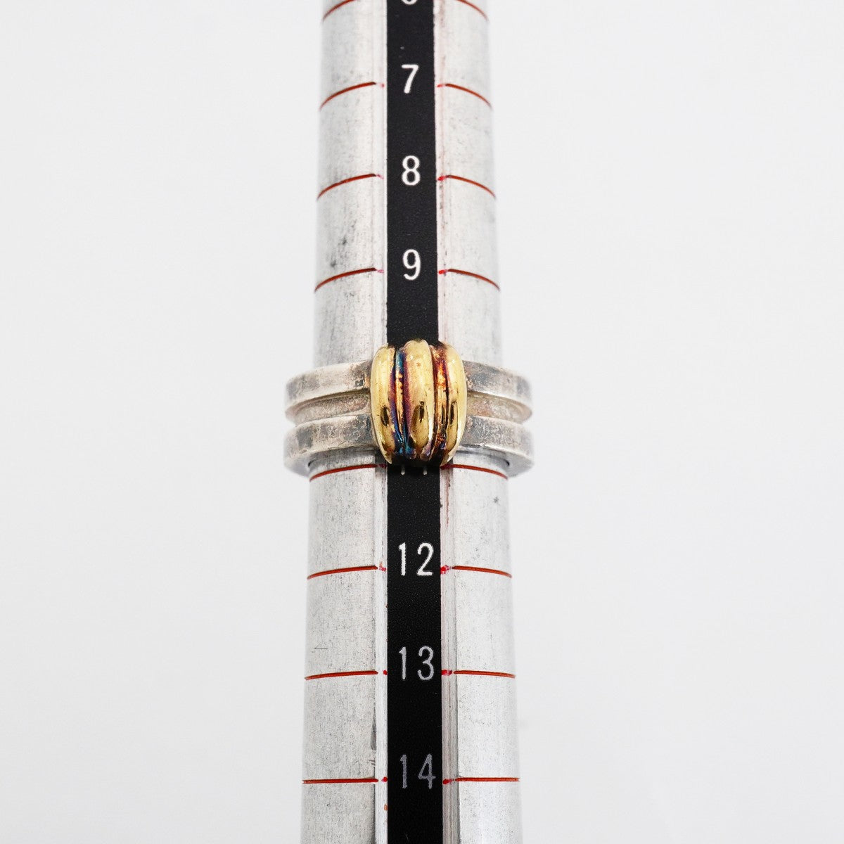【6jfb0175-k】ティファニー リング グルーブドウィズ K18YG イエローゴールド シルバー925 10.5号【中古】レディース