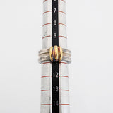 【6jfb0175-k】ティファニー リング グルーブドウィズ K18YG イエローゴールド シルバー925 10.5号【中古】レディース