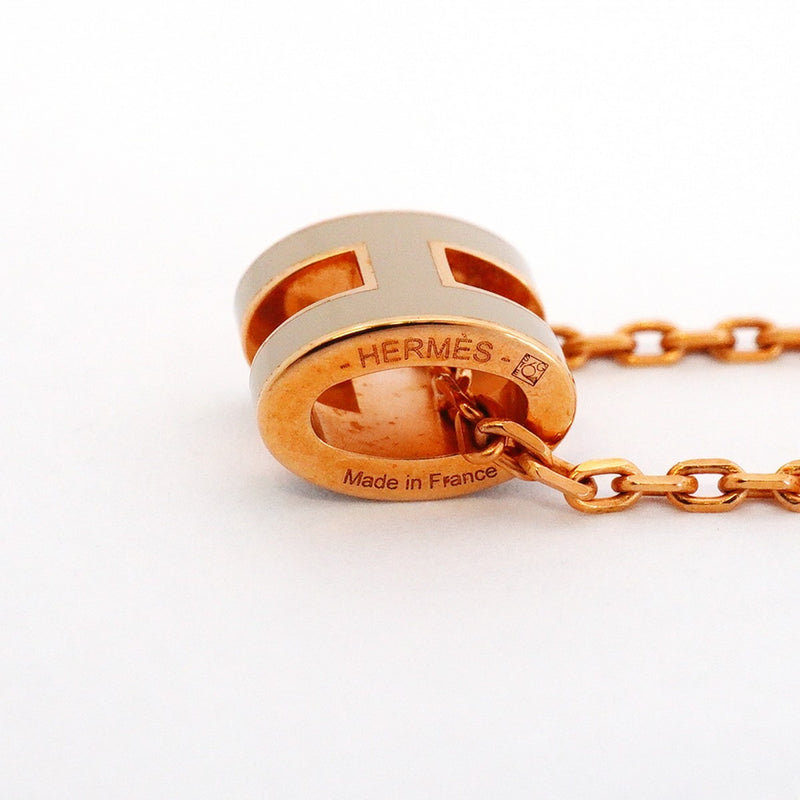 【6jfb0181-k】エルメス ネックレス ミニポップH GPメッキ グレー ピンクゴールド【中古】レディース