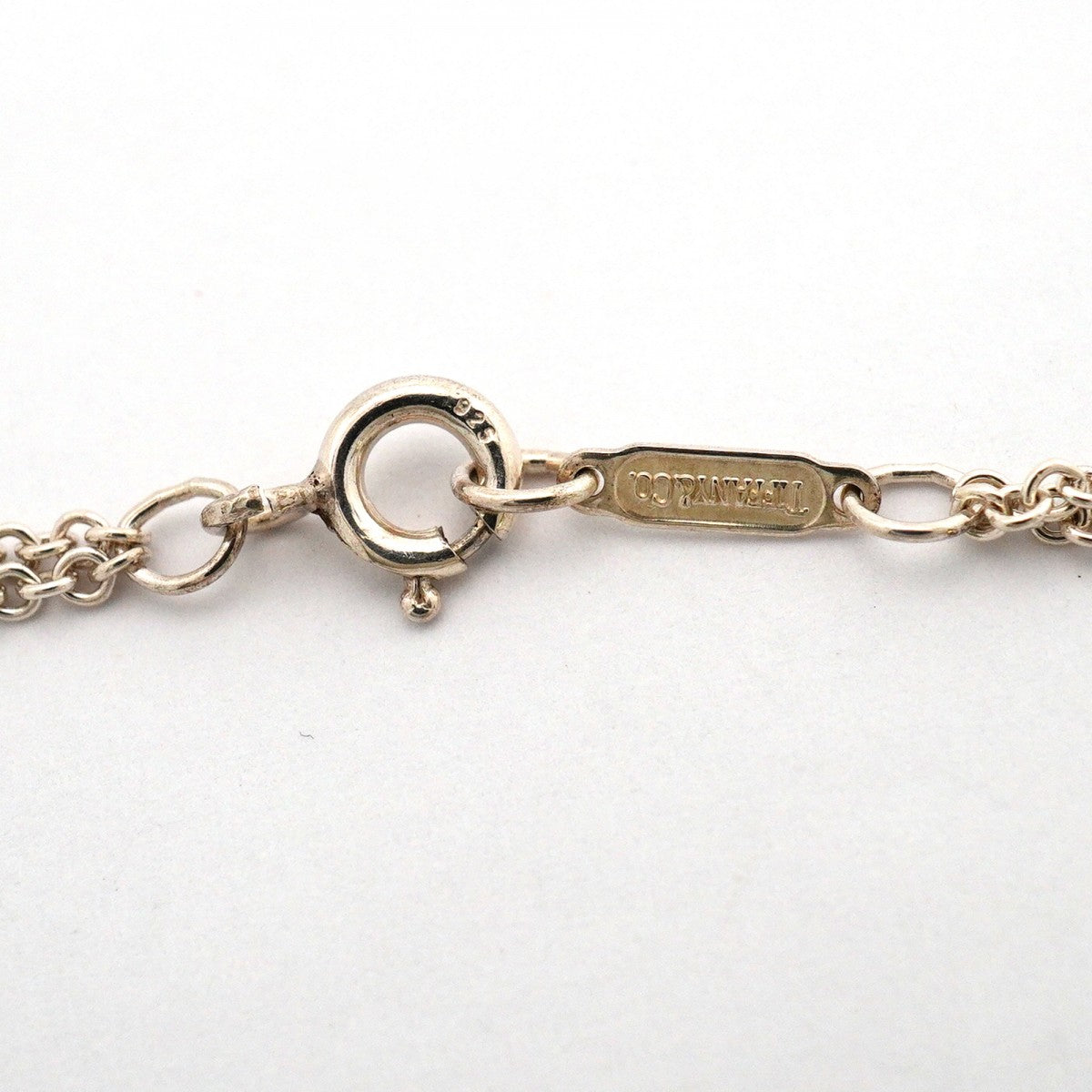 【6jfb0186-k】ティファニー ネックレス インフィニティ ダブルチェーン シルバー925【中古】レディース