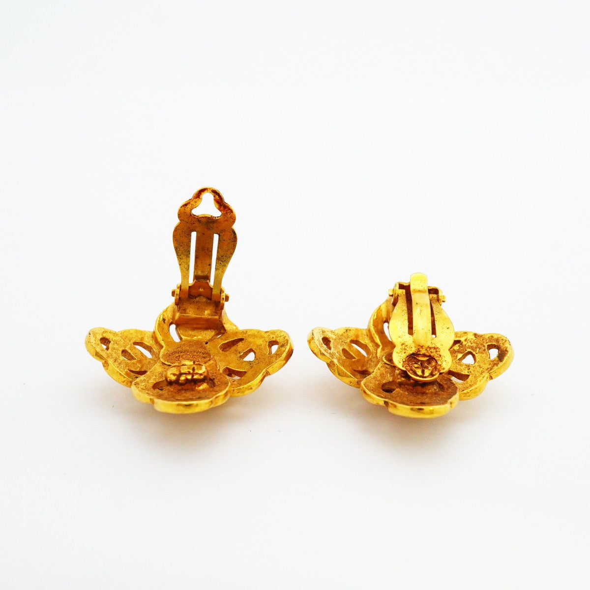 【6jfb0188-k】シャネル イヤリング ヴィンテージ ココマーク GPメッキ ゴールド【中古】レディース