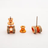 【6jfb0190-k】エルメス ピアス ミニポップH GPメッキ グレー ピンクゴールド【中古】レディース