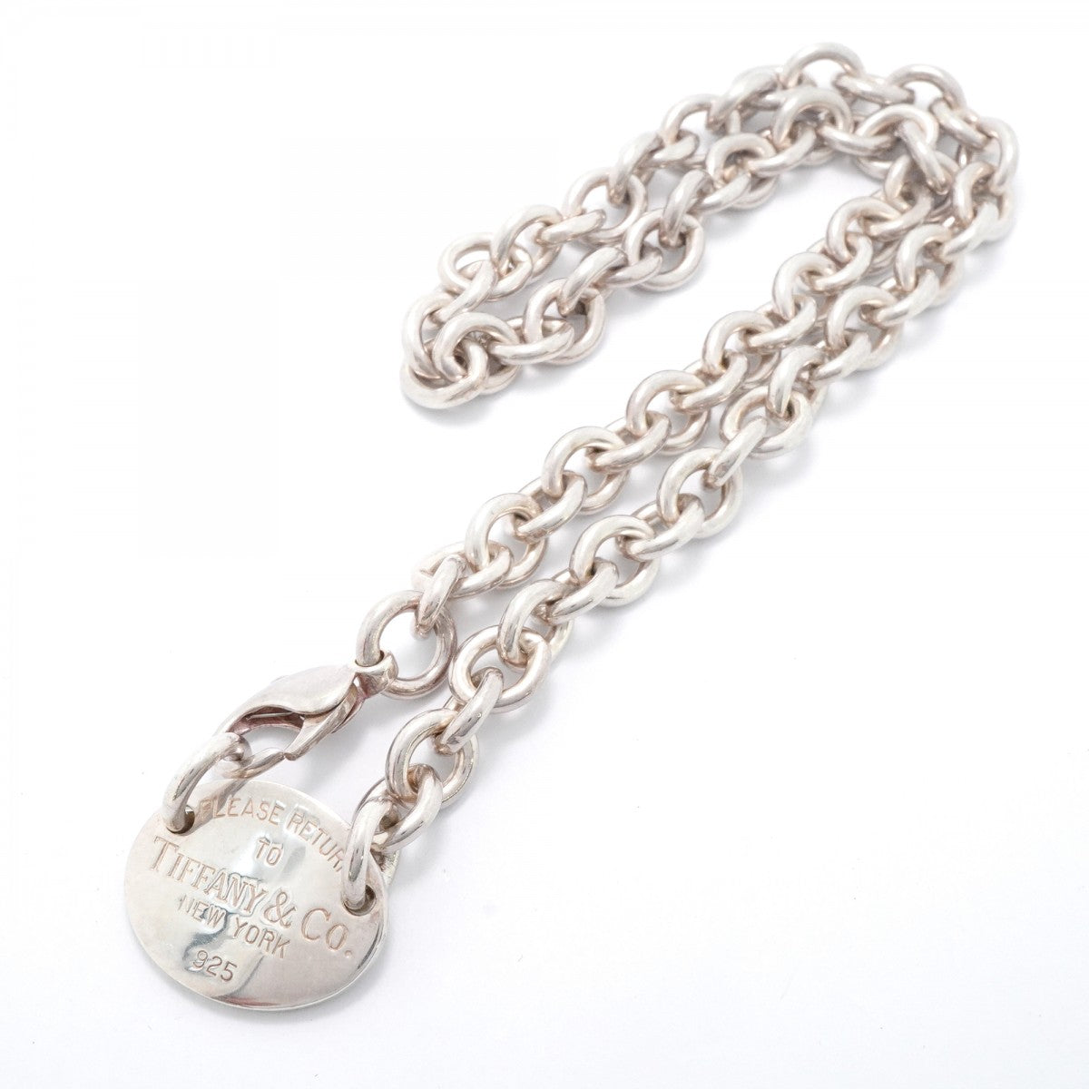 【6jfb0199-k】ティファニー ネックレス リターントゥ オーバル シルバー925【中古】レディース