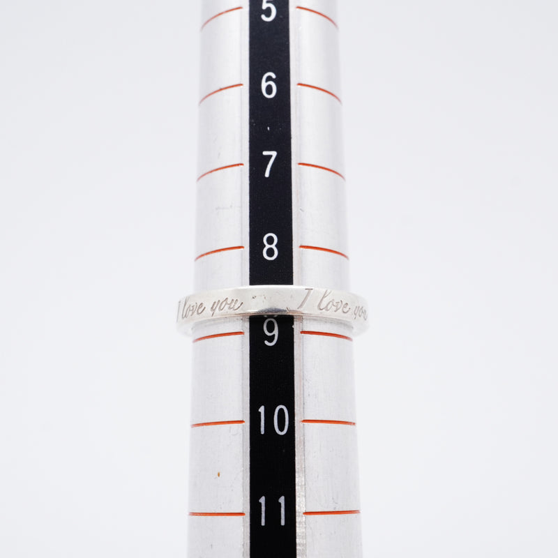 【6jfb0206-k】ティファニー リング ノーツ/アイラブユー シルバー925 8.5号【中古】レディース