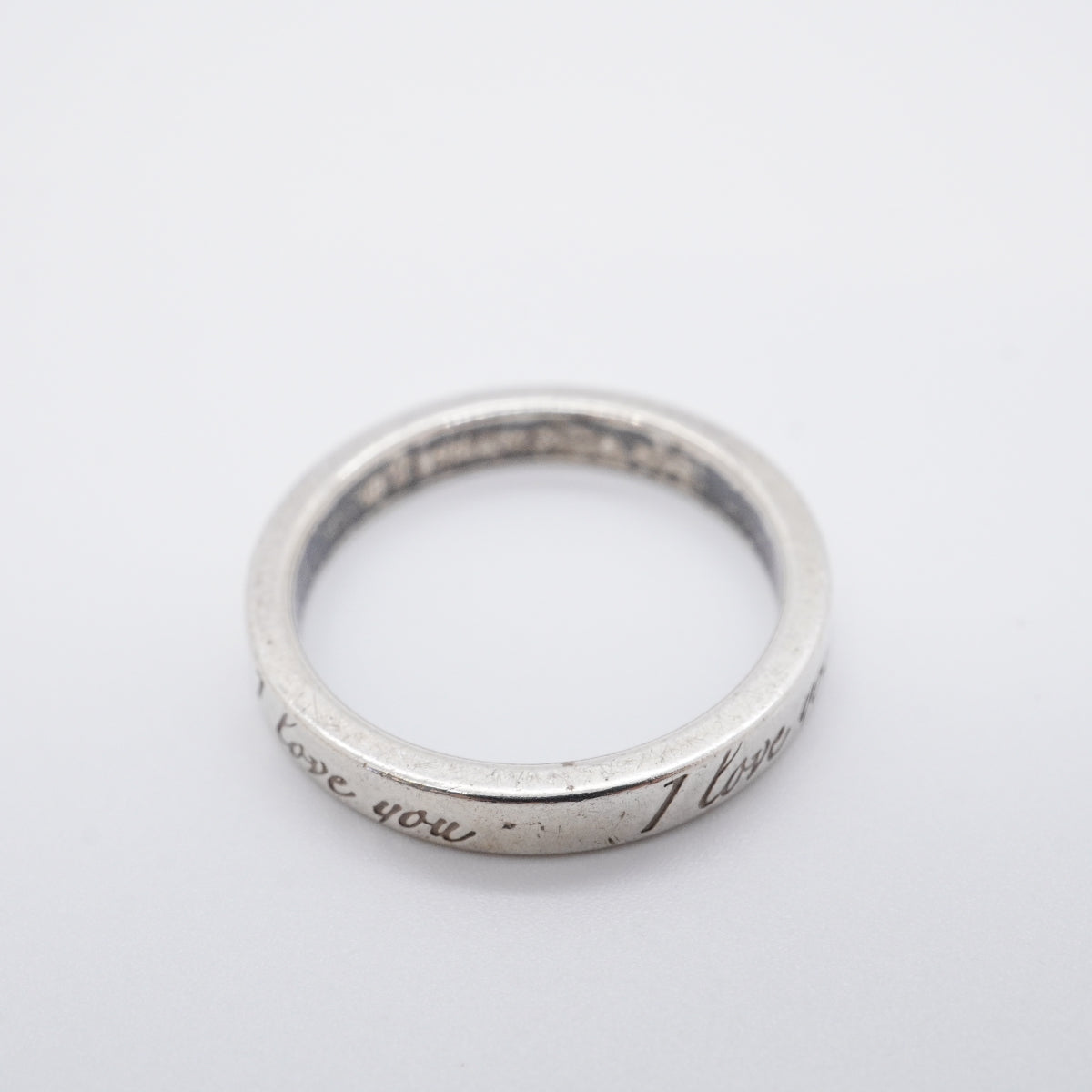 【6jfb0206-k】ティファニー リング ノーツ/アイラブユー シルバー925 8.5号【中古】レディース