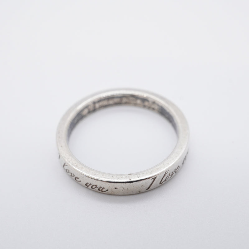 【6jfb0206-k】ティファニー リング ノーツ/アイラブユー シルバー925 8.5号【中古】レディース