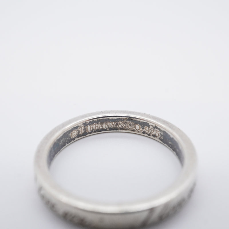 【6jfb0206-k】ティファニー リング ノーツ/アイラブユー シルバー925 8.5号【中古】レディース
