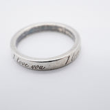 【6jfb0206-k】ティファニー リング ノーツ/アイラブユー シルバー925 8.5号【中古】レディース