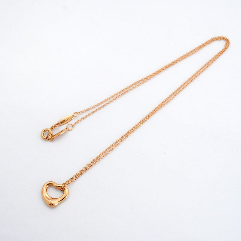 【6jfb0219】ティファニー ネックレス オープンハート K18PG ピンクゴールド【中古】レディース
