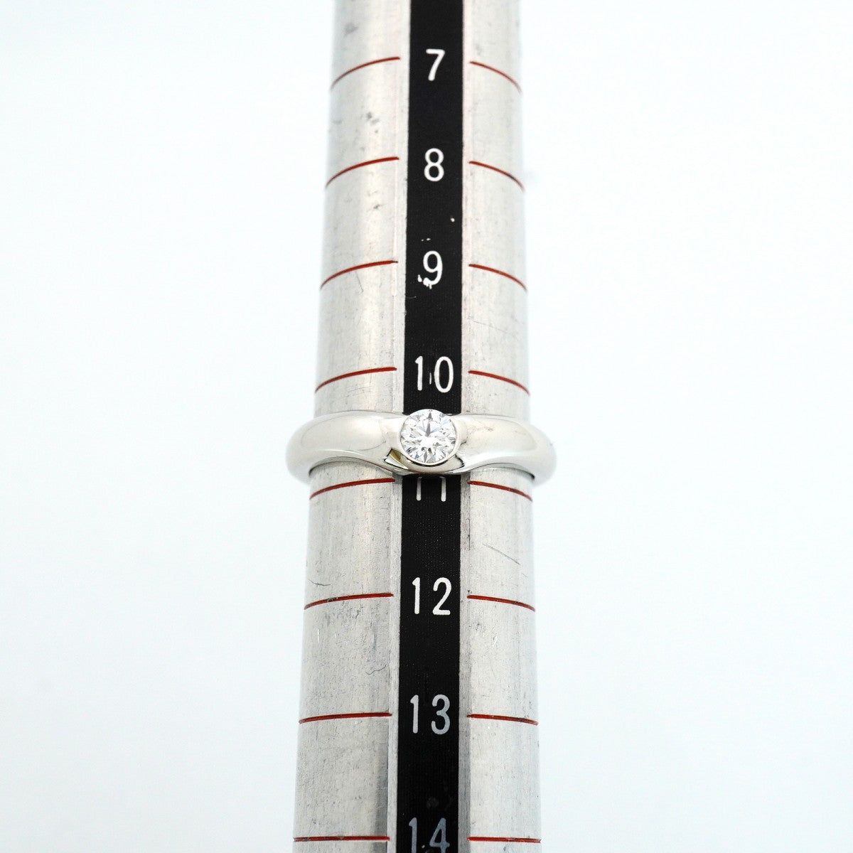 【6jfb0220】ティファニー リング カーブドバンド 1PD Pt950 プラチナ ダイヤモンド 10.5号【中古】レディース