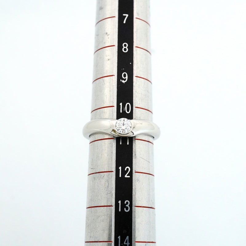 【6jfb0220】ティファニー リング カーブドバンド 1PD Pt950 プラチナ ダイヤモンド 10.5号【中古】レディース
