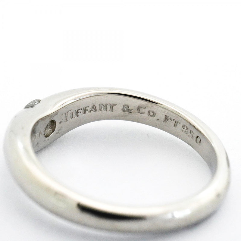 【6jfb0220】ティファニー リング カーブドバンド 1PD Pt950 プラチナ ダイヤモンド 10.5号【中古】レディース
