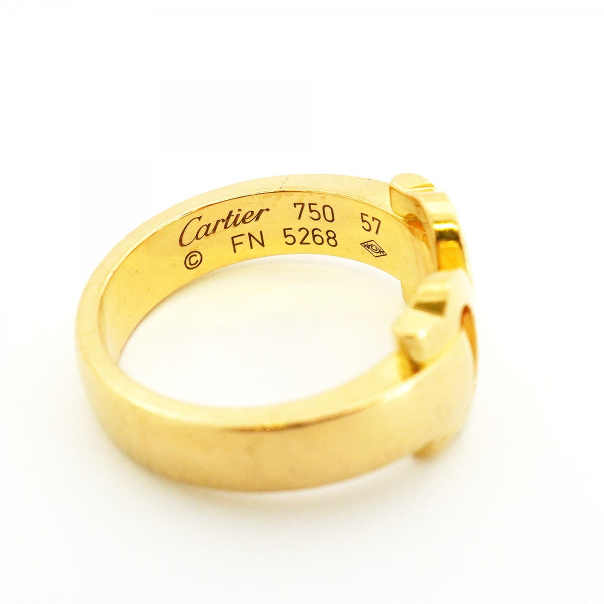 【6jfb0222】カルティエ リング 2C ブークルセ K18YG イエローゴールド ＃57【中古】メンズ