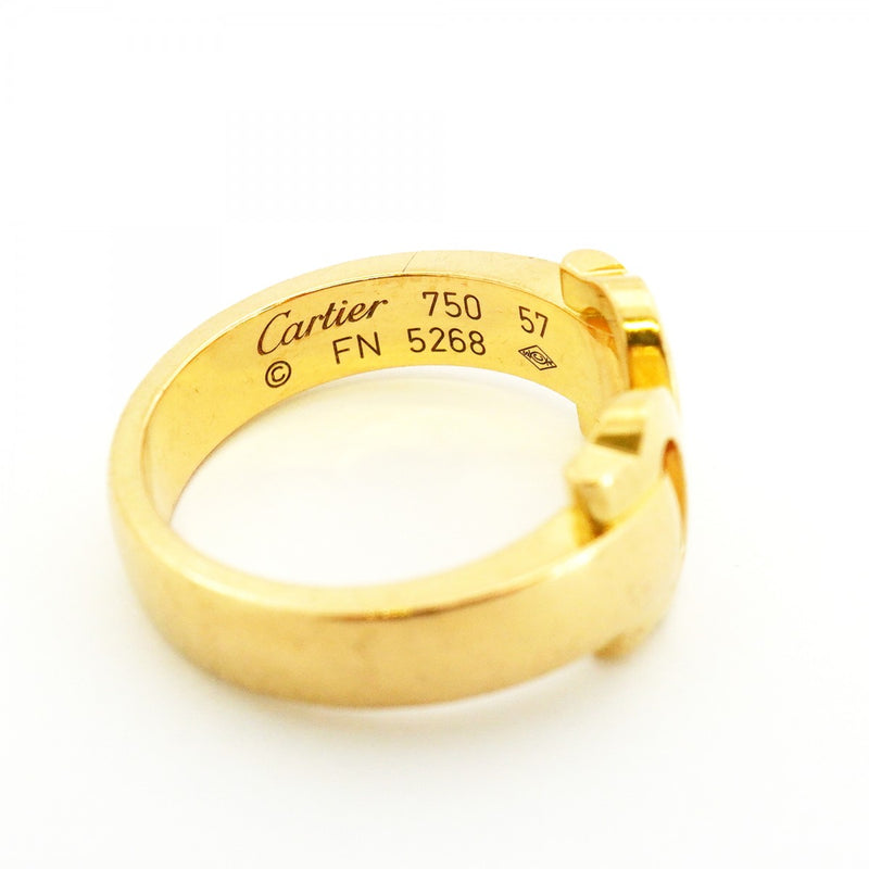 【6jfb0222】カルティエ リング 2C ブークルセ K18YG イエローゴールド ＃57【中古】メンズ