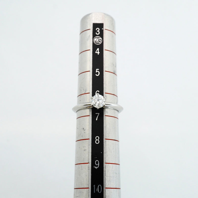 【6jfb0224】ティファニー リング ソリティア 1PD Pt950 プラチナ ダイヤモンド 0.35ct 6.5号【中古】レディース