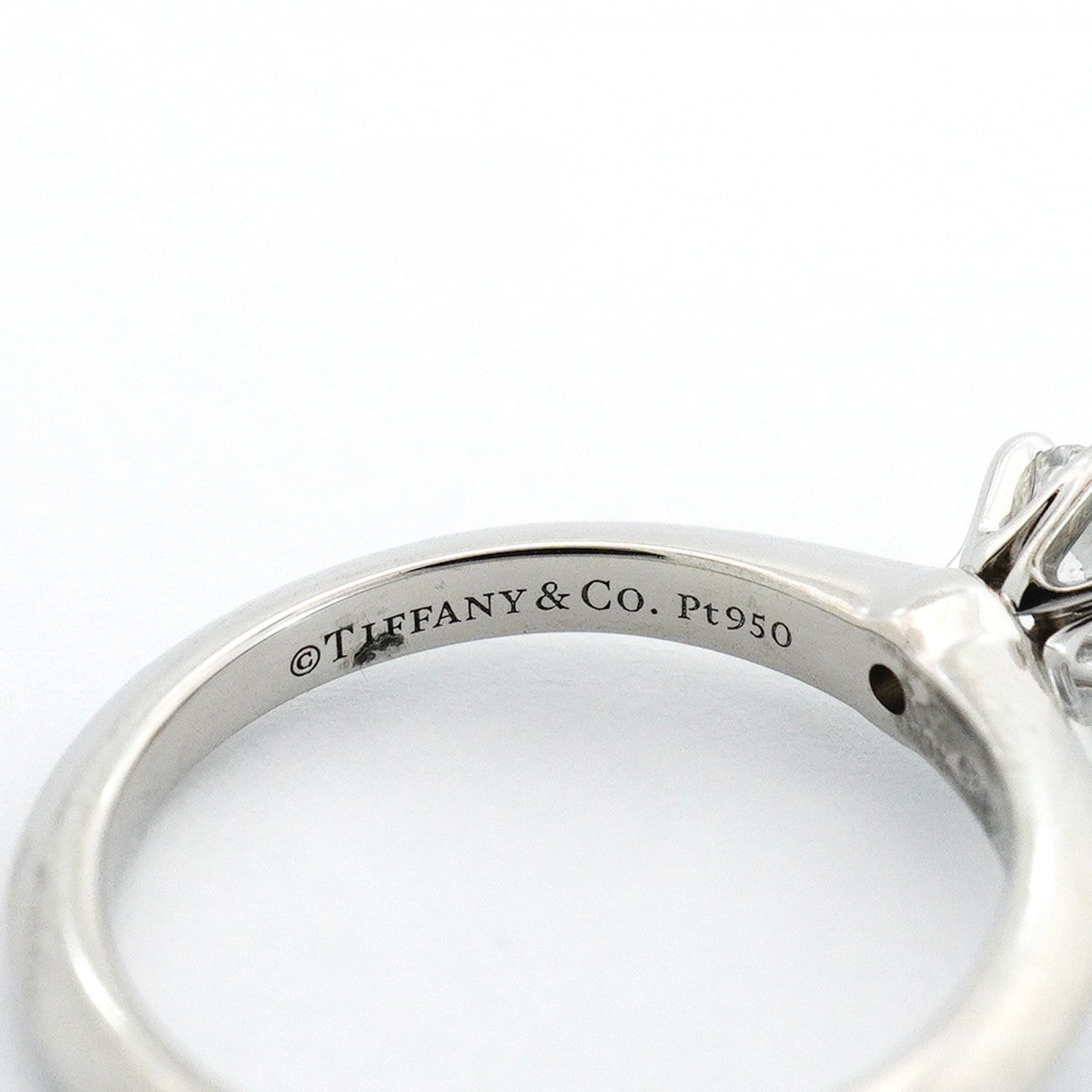 【6jfb0224】ティファニー リング ソリティア 1PD Pt950 プラチナ ダイヤモンド 0.35ct 6.5号【中古】レディース
