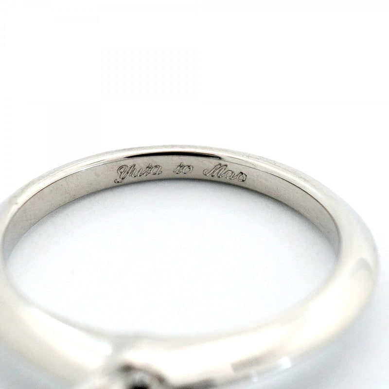 【6jfb0224】ティファニー リング ソリティア 1PD Pt950 プラチナ ダイヤモンド 0.35ct 6.5号【中古】レディース