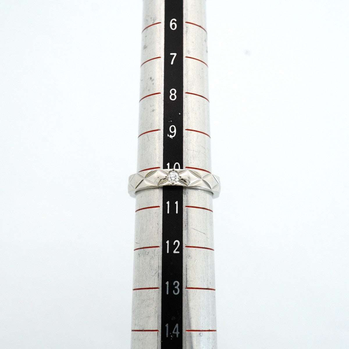 【6jfb0225】シャネル リング マトラッセ 1PD Pt950 プラチナ ダイヤモンド ＃51【中古】レディース