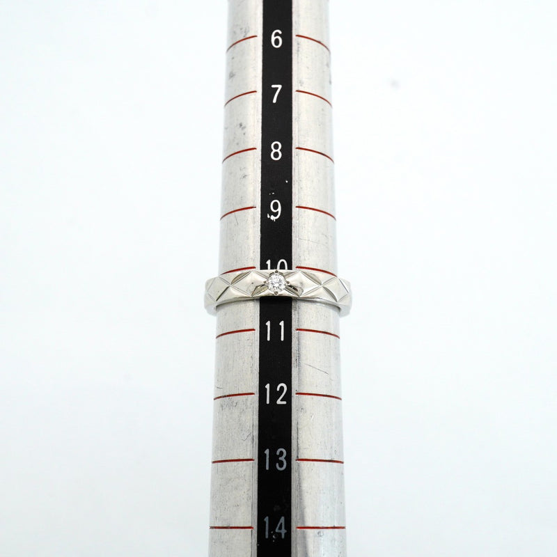 【6jfb0225】シャネル リング マトラッセ 1PD Pt950 プラチナ ダイヤモンド ＃51【中古】レディース